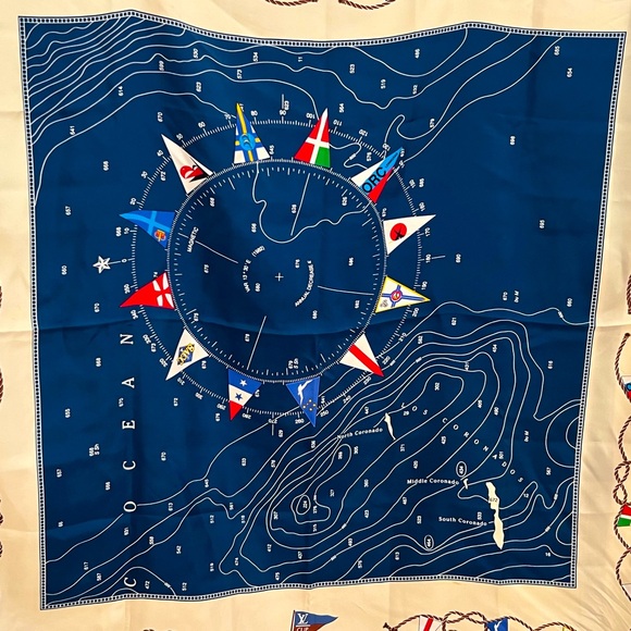 LOUIS VUITTON CUP Rare Find 100% Silk Scarf - Picture 2 of 7